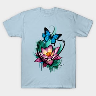 Lotus and Butterfly T-Shirt